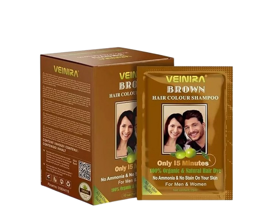 VEINIRA BROWN HAIR SHAMPOO 10 SACHETS 02096