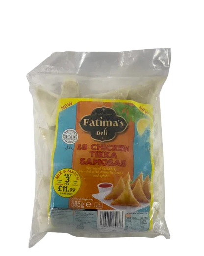 FATIMA'S CHICKEN TIKKA SAMOSA 18'S - Kashmir Watan Foodstores
