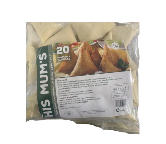 HIS MUM VEG SAMOSA 20'S-600G