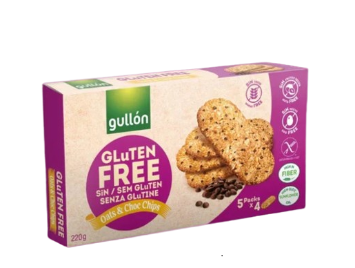 GLUTEN FREE OAT CHOC CHIP 220g (GULLON)